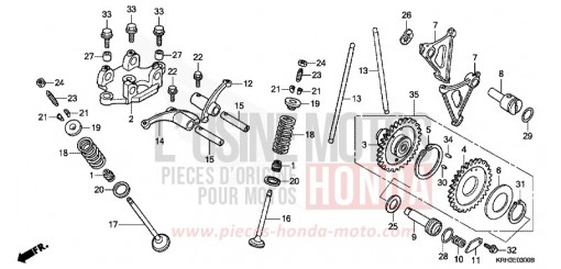 ARBRE A CAMES/SOUPAPE XR125L4 de 2004